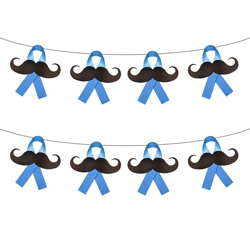 [COT47070] Wimpelkette Schnurrbart Movember 20 Mini-Wimpel - 10 m