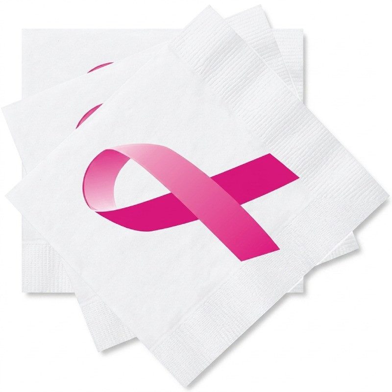 [COT47111] Pink Ribbon napkins 33 x 33 cm - pack of 16