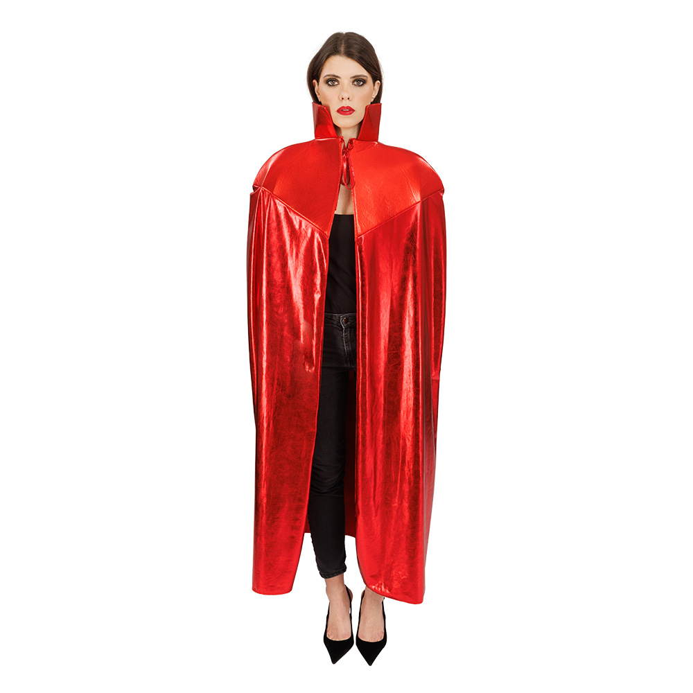 [CHAH4309] Shiny red devil cape, 140 cm