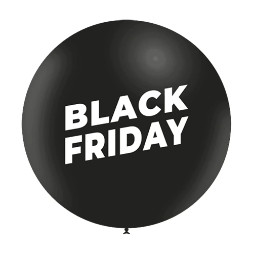 [3ftp41120] Ballon géant noir Black Friday 90 cm