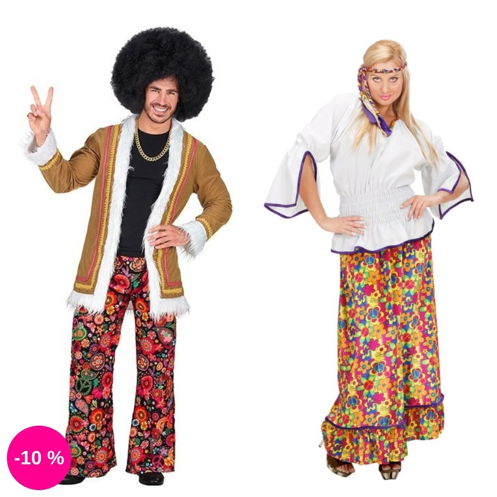 Déguisement couple Hippies