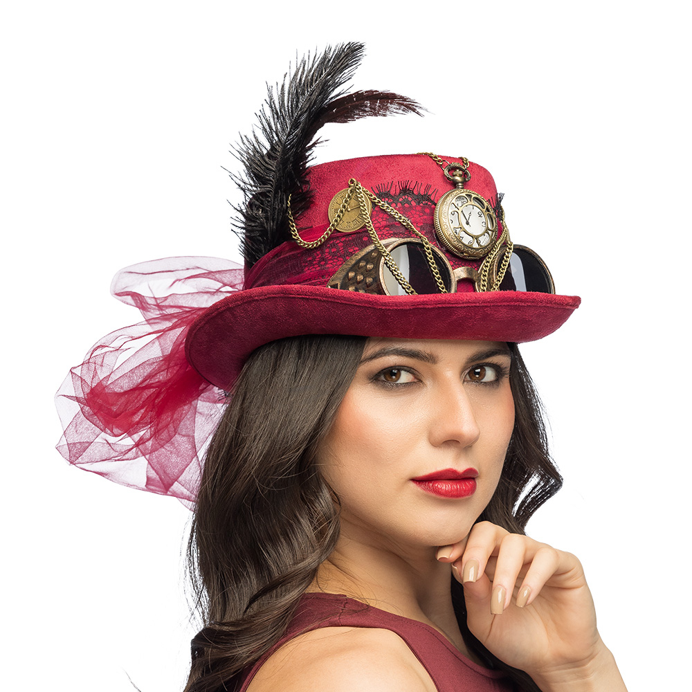 [BOL54597] Steampunk-Hut Steamduchess mit Brille