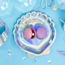 Assiettes sirène en forme de coquillage, irisé - Lot de 6﻿