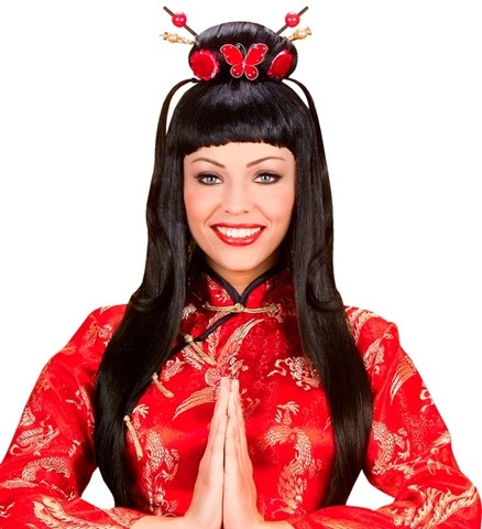 [WIDC6366] Long black wig for women