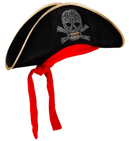 [WID2594K] Pirate hat with skull
