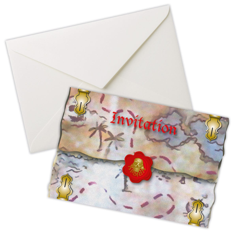 [FOL07648] 6 Pirate Invitations
