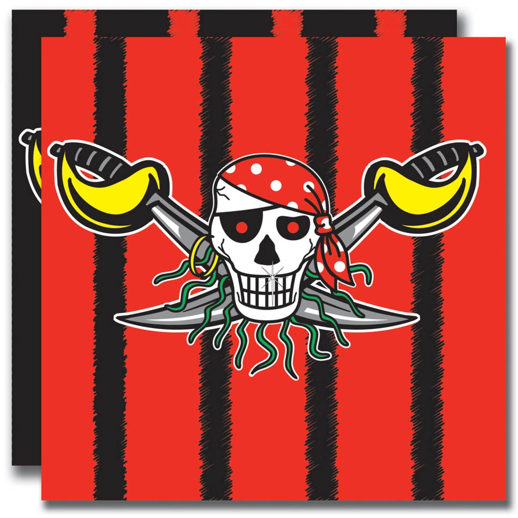 20 Serviettes Pirate