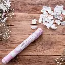 Canon à confettis pétales blancs