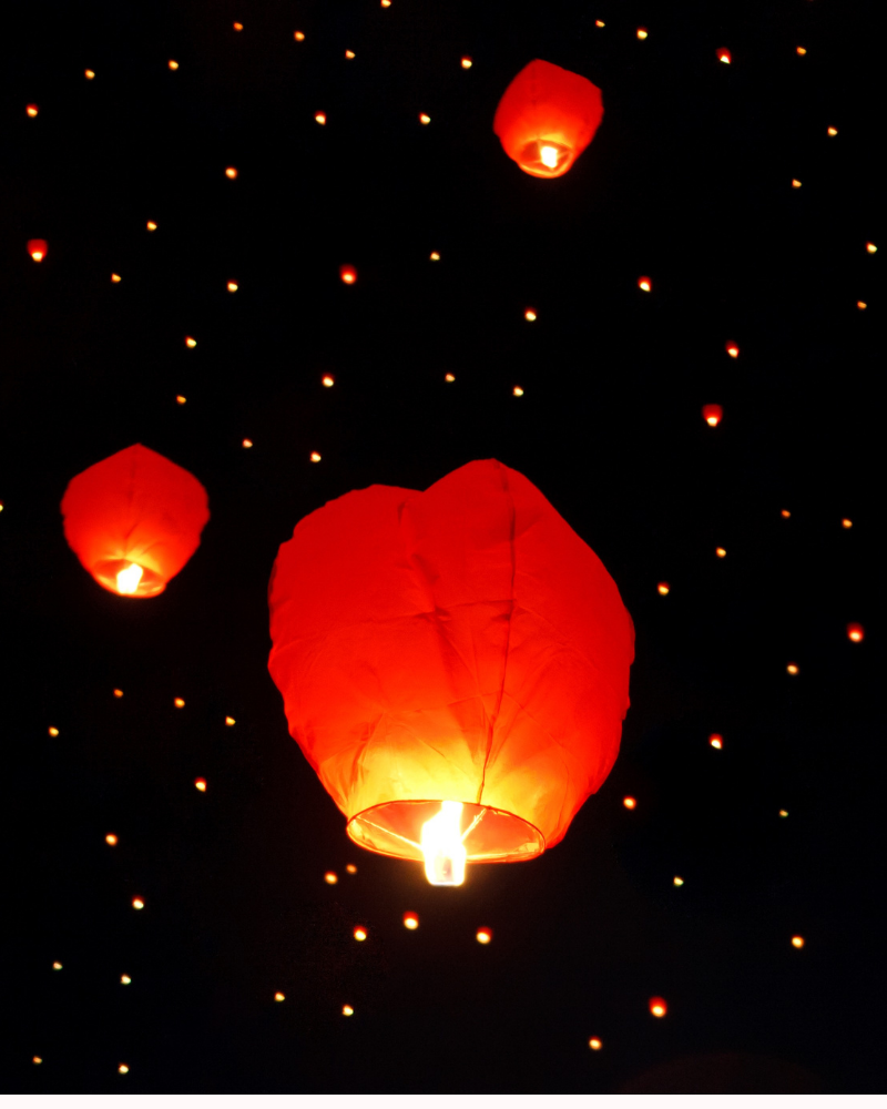 [PARLAMP5TT] Lanternes volantes - 10 pièces
