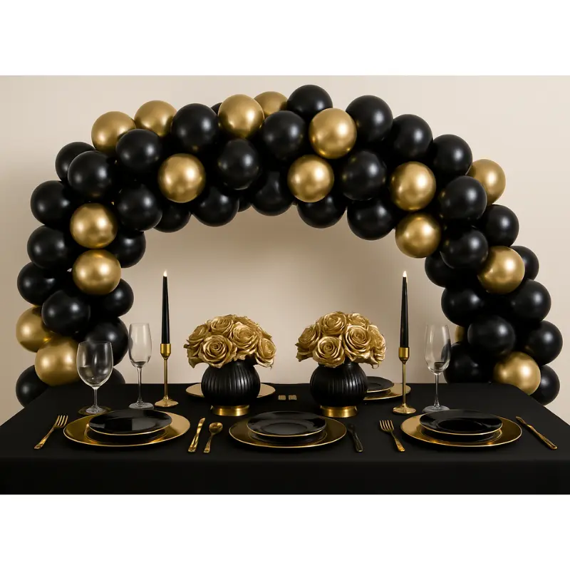 [PARGBN2] ﻿Guirlande de ballons noir et or