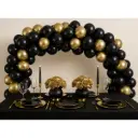 Guirlande de ballons noir et or