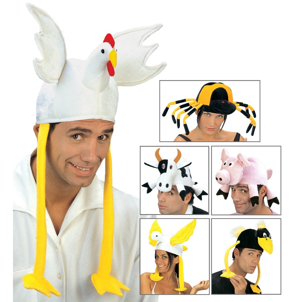 [WID8421A] Chapeaux animaux - 6 modèles assortis