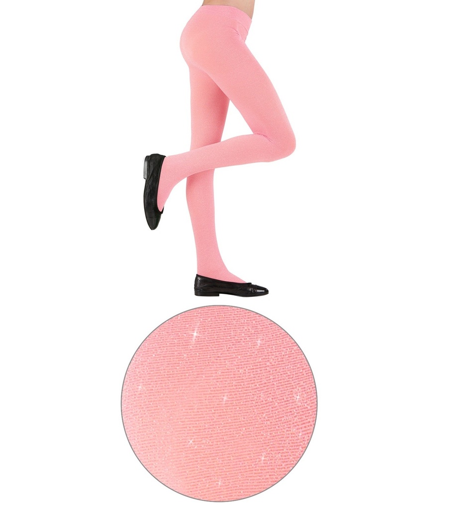 Collants enfant rose scintillant