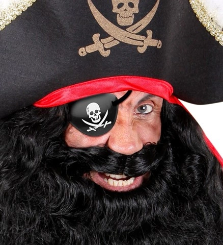 [WID9857E] Cache-œil de pirate à tête de mort