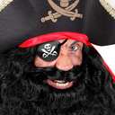 Cache-oeil Pirate avec tête de mort