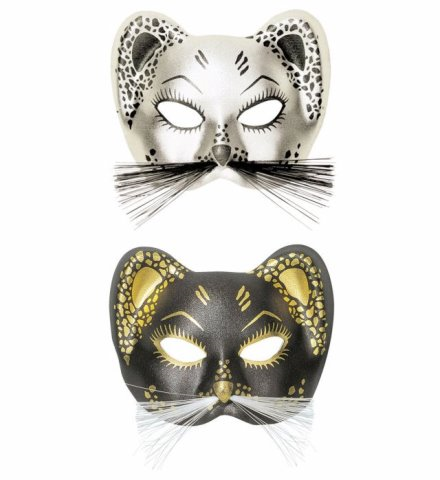 [WID6466N] Metallic cat mask, 2 assorted colours