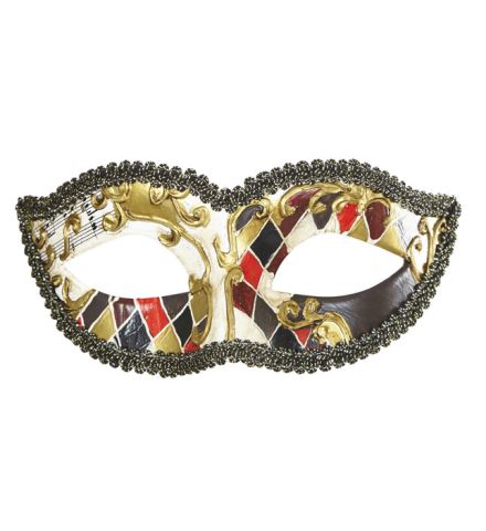 [WID03602] Loup vénitien baroque noir et rouge