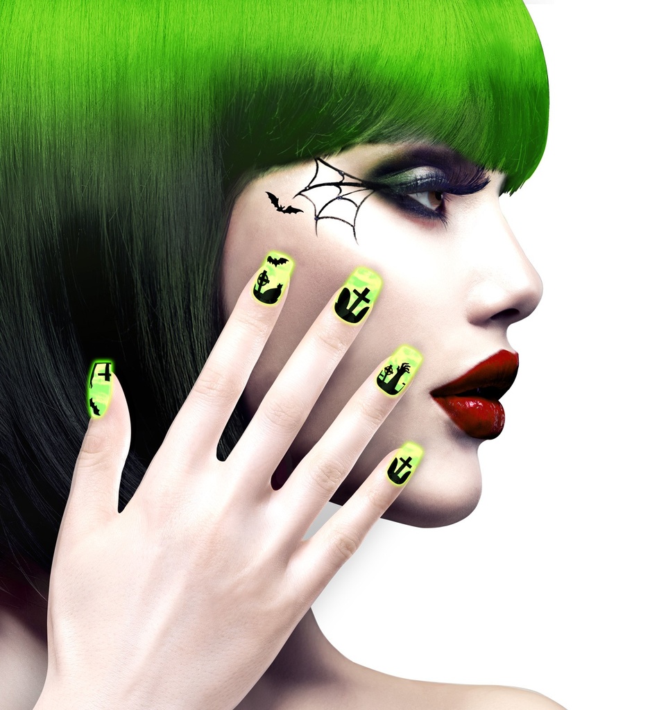 [WID05367] Set 12 ongles Neon Halloween