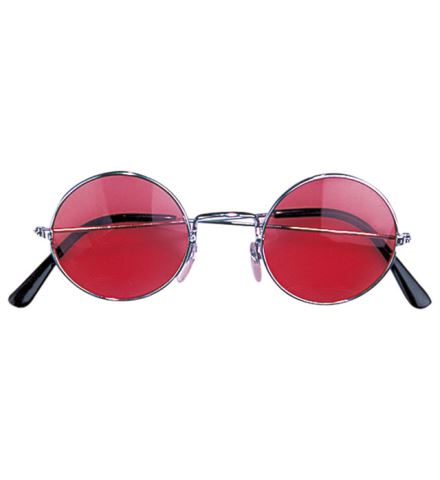 [WID67322] Runde rote Brille im 70er-Stil