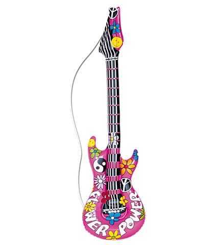 [WID23944] Guitare gonflable hippie rose 105 cm