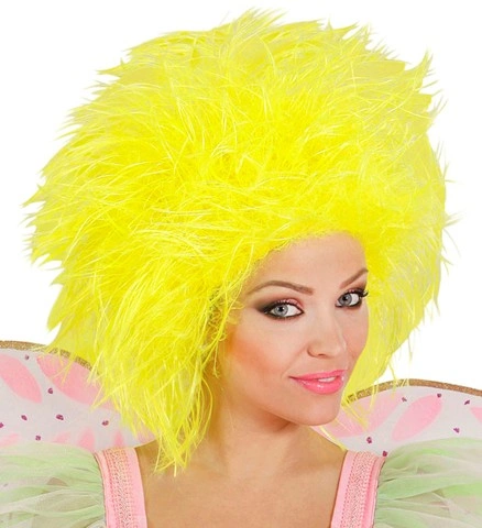[WID6391Y] Perruque de fée jaune fluo pour femme