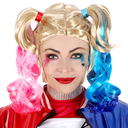 Perruque d'Harley Quinn pour femme