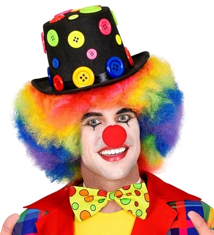 [WID11763] Felt Top Hat with Multicoloured Buttons 15 cm