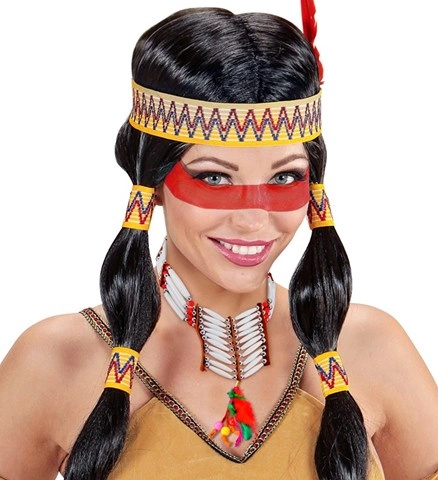 [WID6995C] Halsband im Indianer-Stil mit Perlen