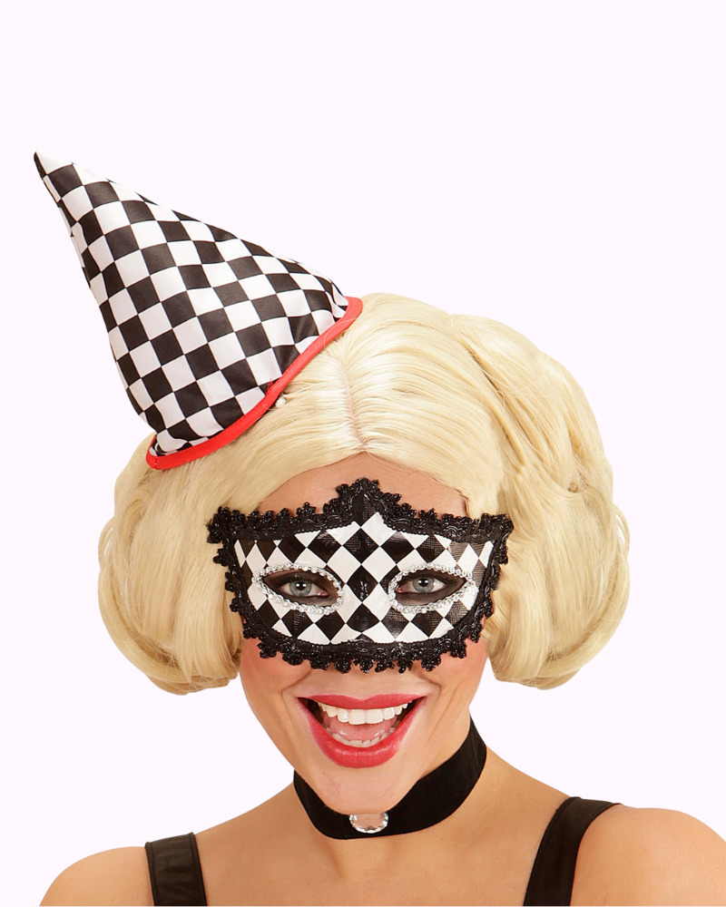 [WID00856] Masque Pierrot à damier