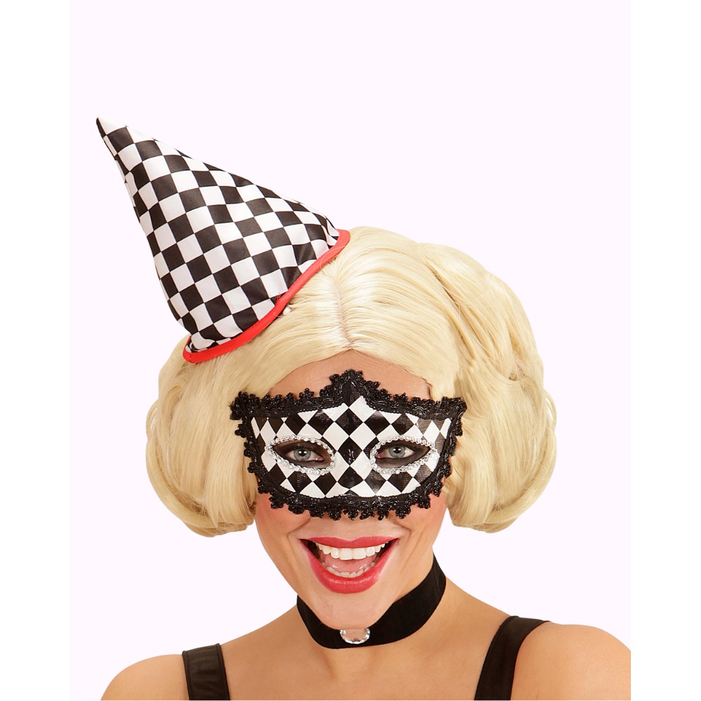 [WID00856] Pierrot-Maske mit Schachbrettmuster