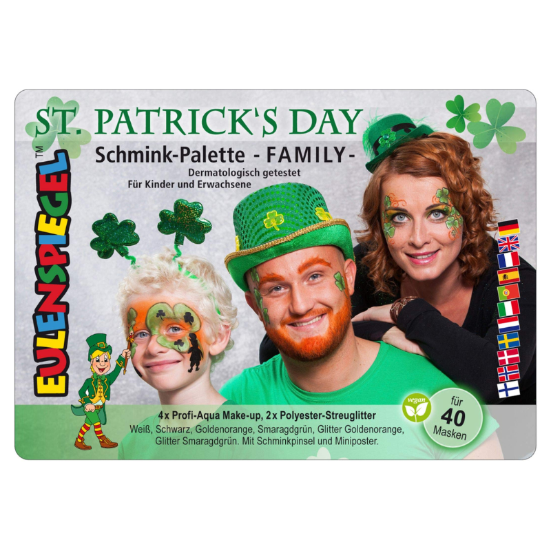 [EUL206409] Palette de maquillage Saint Patrick - 6 couleurs