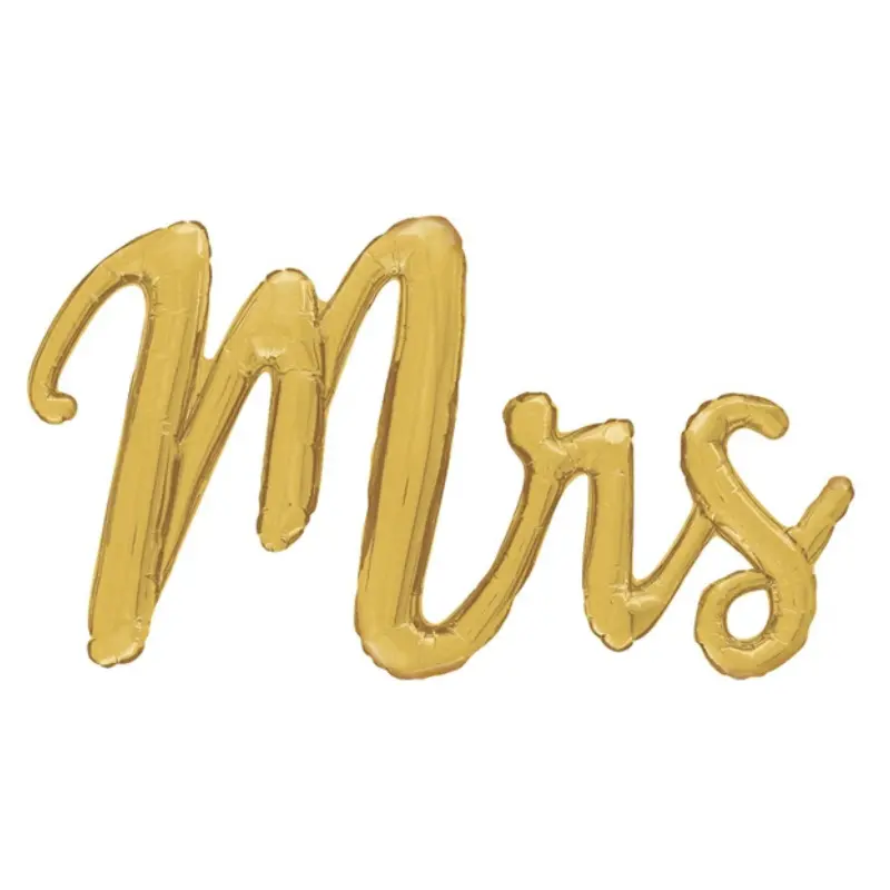 [PARPMS35793] Gold "Mrs" Balloon 99 cm