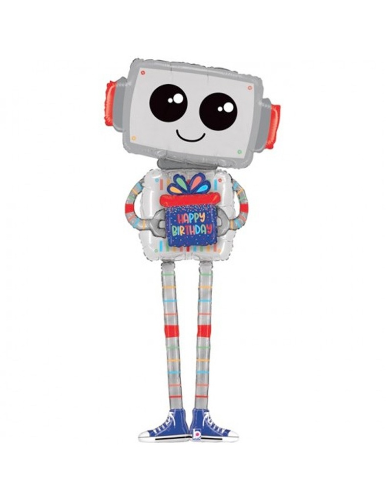 [PMS25130] Ballon Robot Happy Birthday