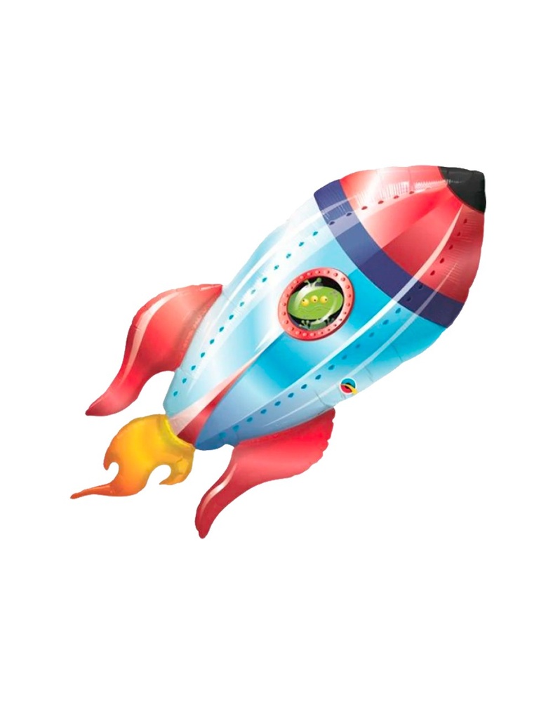 Folienballon Rakete mit Alien