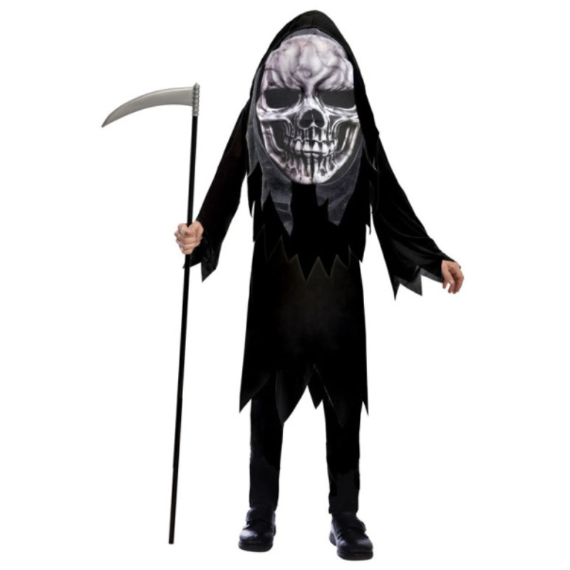 [AMS9907124] Grim Reaper Costume for Boys 8-10 Years