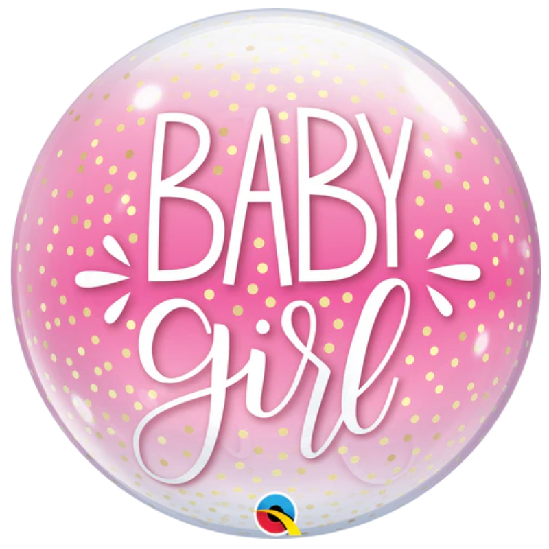 [ABC10035] Bubble-Luftballon "Baby Girl"