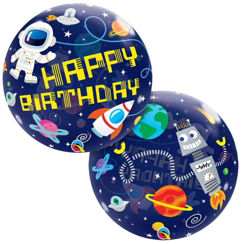 Ballon bubble astronaute dans l'espace - Anniversaire