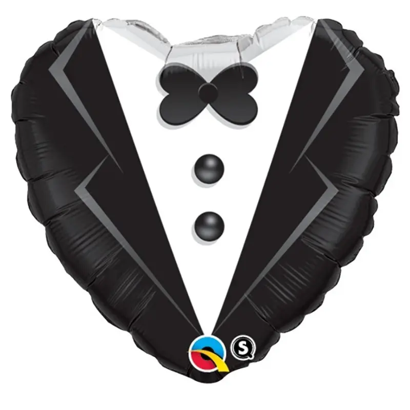 Ballon Alu Coeur 45 cm Costume Marié