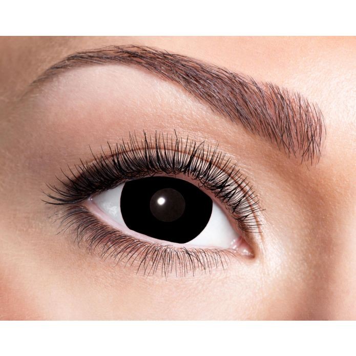 [ZOE84092841E07] Mini Sclera Black Contact Lenses
