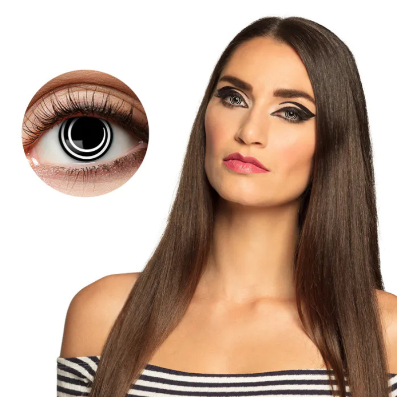 [ZOE84063141.0609.00] Lentilles fantaisie Spirale noires — 12 mois