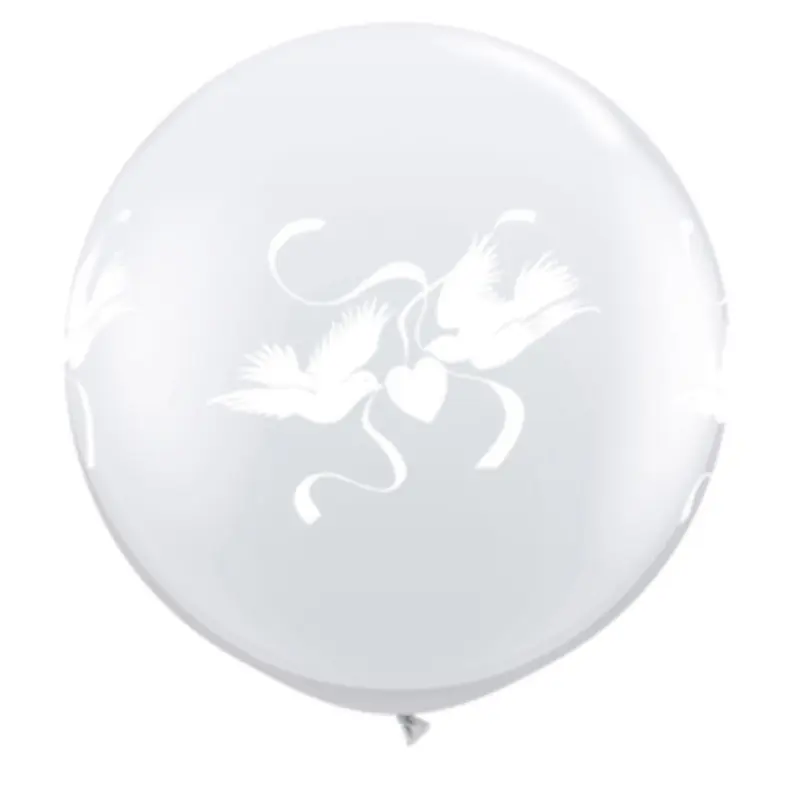 [ABC29170] Ballon 3' Love Doves diamond clear * 2pcs
