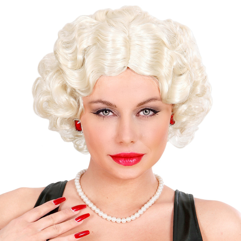 Perruque courte et blonde "Betty"