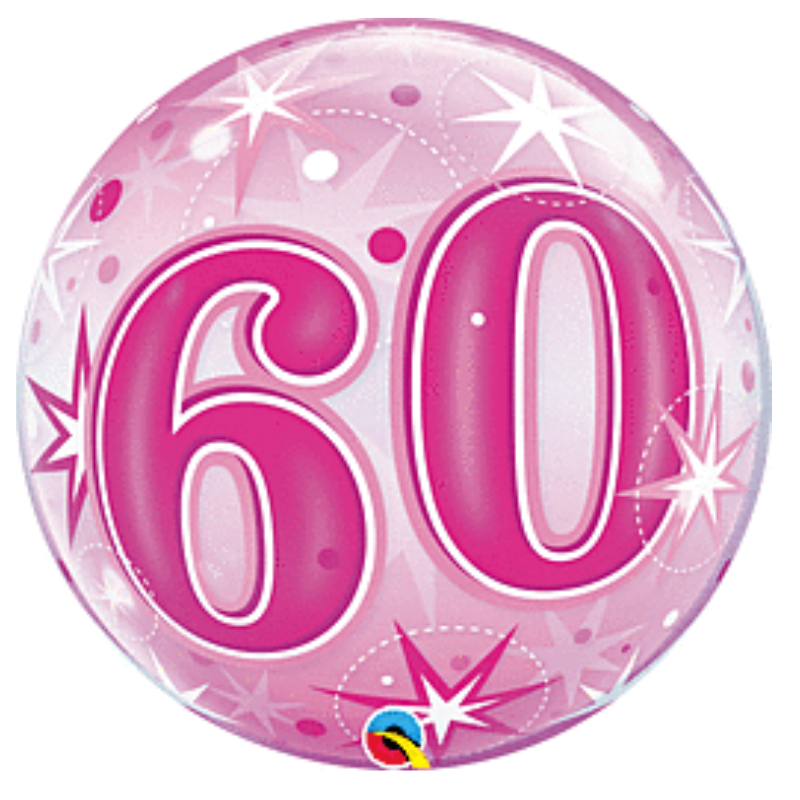 [ABC43127] Ballon bubble rose 60 ans 