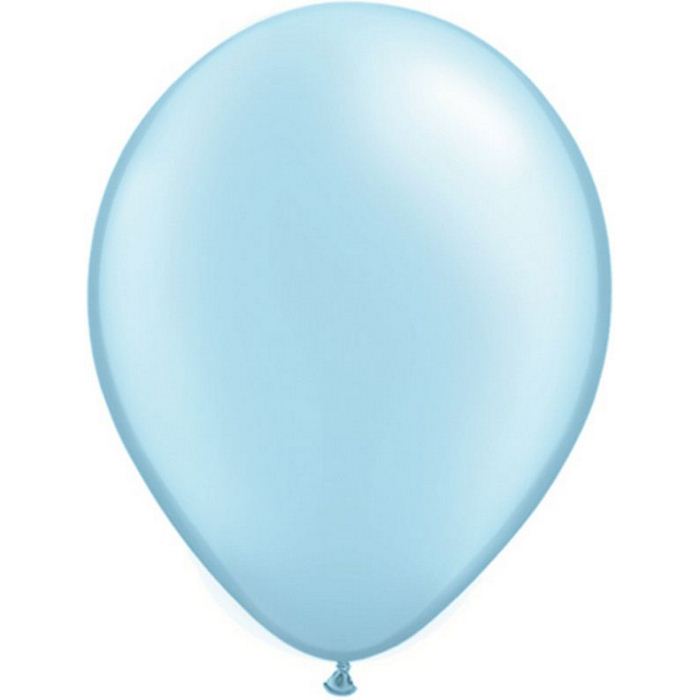 Ballons latex 5"/12 cm bleu pâle perlé, paquet de 100 - Qualatex