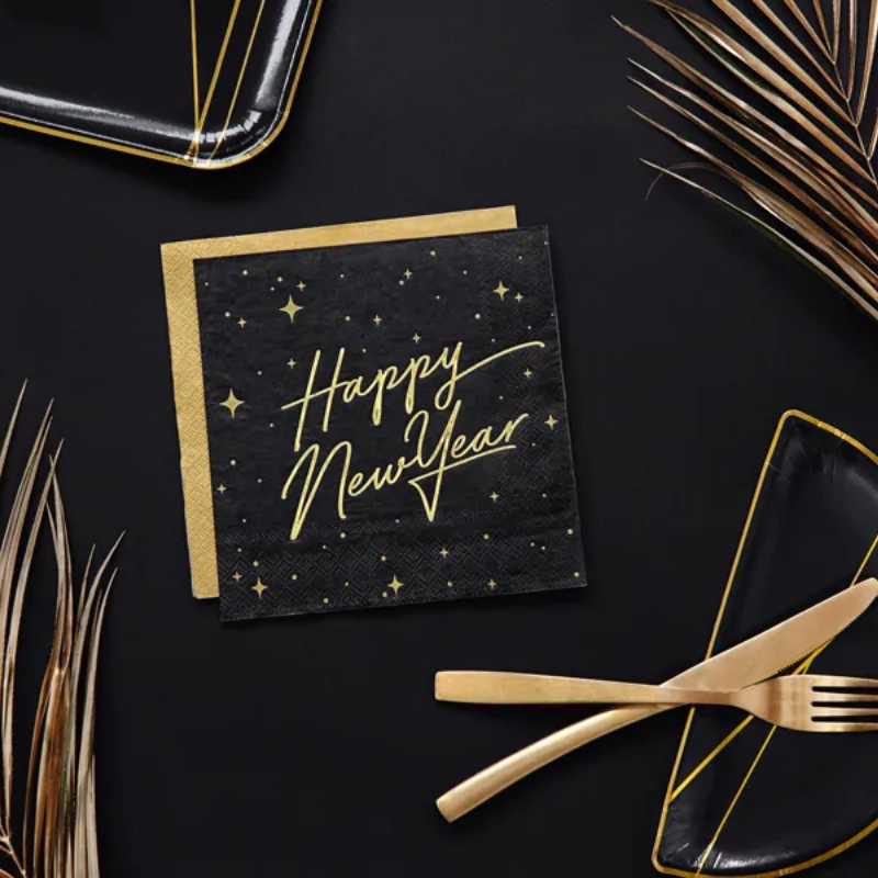[PARSP33-82-010-019ME] Napkins Happy New Year