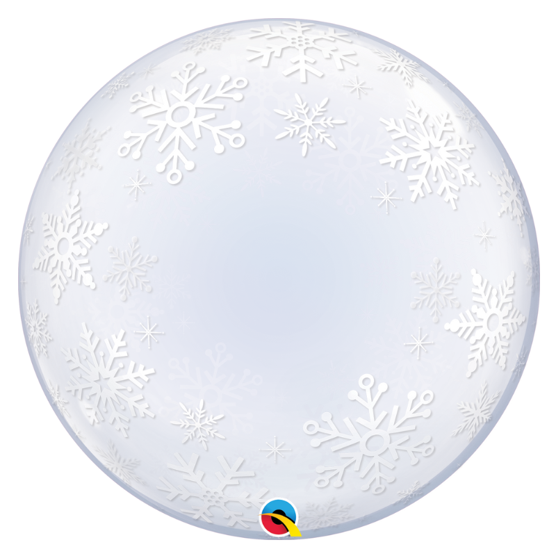 [ABC52005] 24'DECO BUBBLE FROSTY SNOWFLAKES