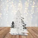 Déco Sapins effet miroir argent