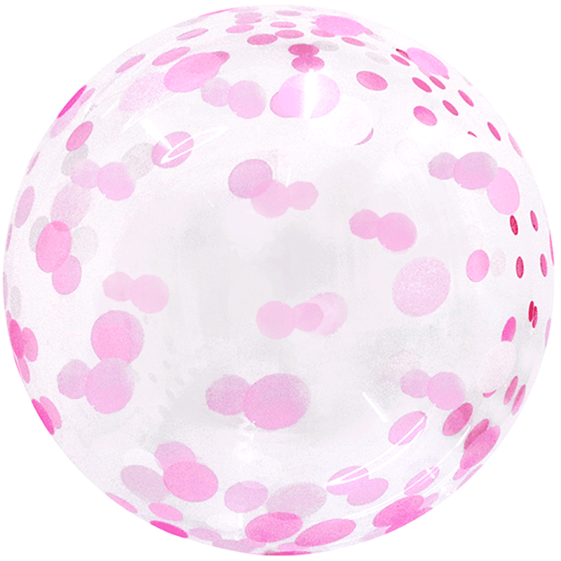 Bubble confettis roses 18″ - Eanjia
