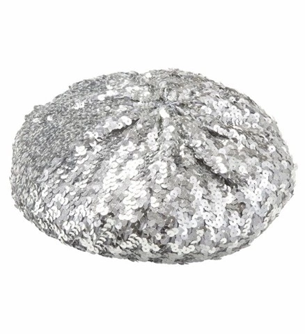 [WID9442S] Béret basque argenté à paillettes