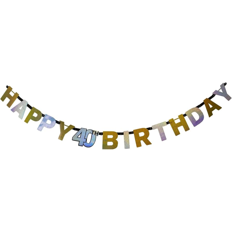[AMS120204] "Happy 40th Birthday" Garland